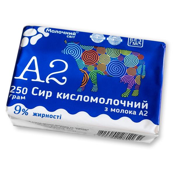 Кисломолочний сир 9% А2 250 г.